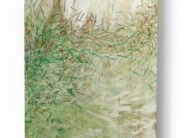 Canvas nr.4, wax crayon on canvas, 100 x 70 cm.